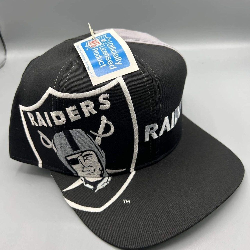 Vintage Las Vegas‎ Raiders Hat Men Black Twins Enterprise NFL Snap Back Cap New